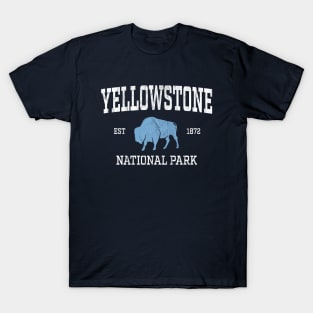 Yellowstone National Park Bison Athletic Distressed T-Shirt